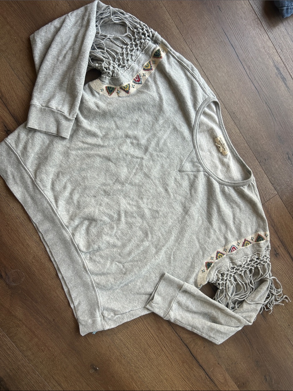 Ralph Lauren denim and supply vintage Fringe-Trim Pullover Sweatshirt !! XL